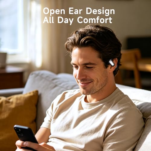 Hsility 1 Count YYK-Q16AI Wireless Open Ear Translation Earbuds 168 Languages AI 36 Hours Playtime
