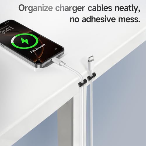 Everlling 0.29 Inch Magnetic Cord Holder 10 Count Cable Organizer