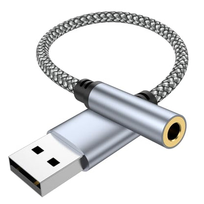 Pastall USB-3.5T-Cable 48KHz Surround Sound External Audio Adapter