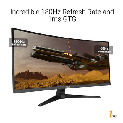 ASUS 34 Inches VG34VQ3B QHD 3440x1440 180Hz LED Curved Monitor