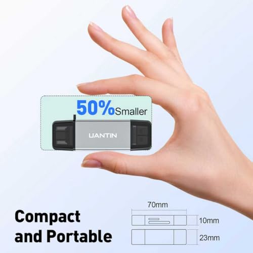 UANTIN 2-Slot SD/MicroSD Card Reader USB Type A, USB Type C 5Gbps Data Transfer Rate Grey
