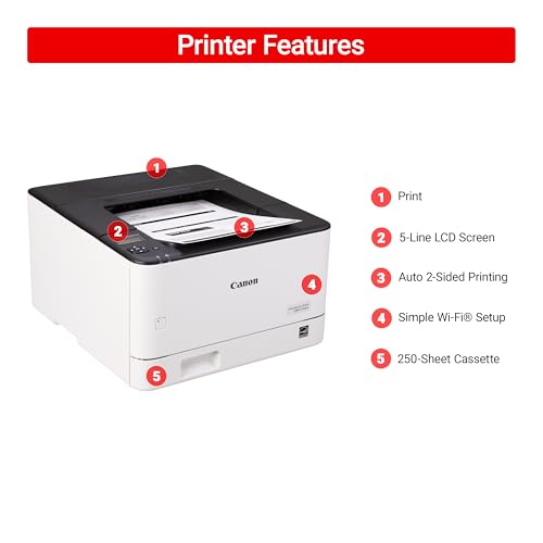 Canon 6353C004 17.2" x 10.9" x 18.4" 600 x 600 Monochrome Laser Printer