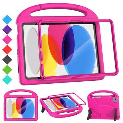 SUPLIK 11-Inch Kids Case for iPad A16 2025/10th Gen, Hybrid Pink Shell, Light Weight