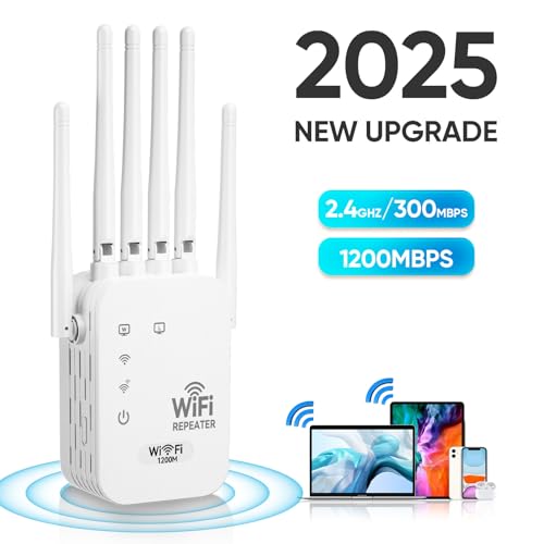 WERCHTAY WiFi Extender 2026 2.4GHz 12800ft Compatible Devices: Smartphones, Tablets, Printers