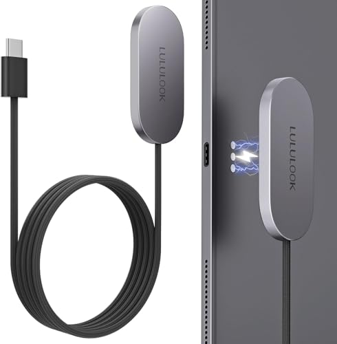 LULULOOK MagSafe 18W Magnetic Charger for iPad Pro 12.9'' and iPad Air 13'' M3/M4/M2, USB Type C