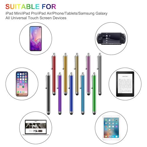 SLKIJDHFB 10 Pack Stylus Pen for Capacitive Touch Screens