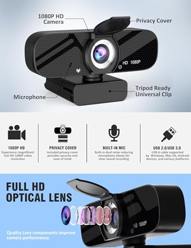 Tewiky TW-05 1080p Webcam Compact USB
