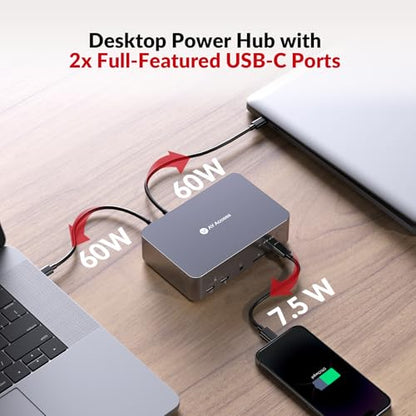 v AV Access iDock-C20-US KVM Switch 2 Monitors 4K@60Hz 120W USB-C Docking Station KVM