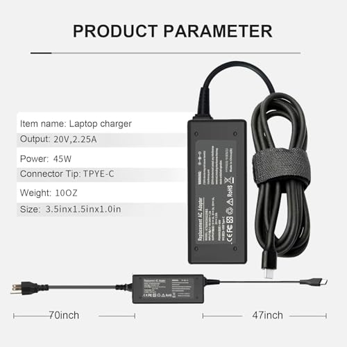 Fepprry 65W DZ65200225 USB Type C Wall Mount Charger