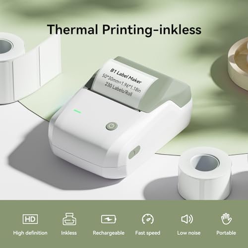 NIIMBOT B1 203×203 DPI Monochrome Portable Label Maker