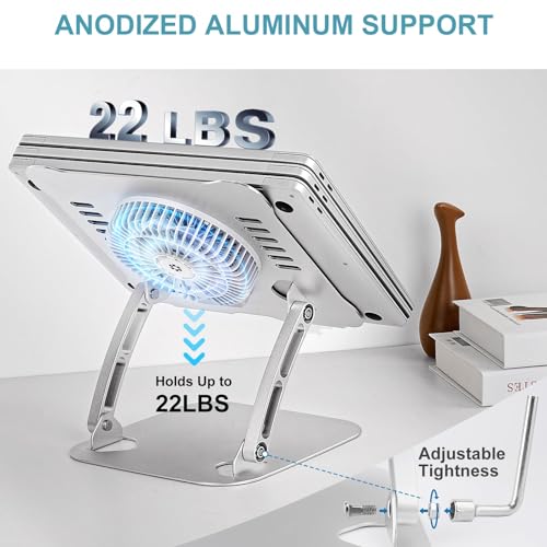 SHUWEI Laptop Cooling Stand 10-15 inches ABS Aluminum Air Cooling Pad