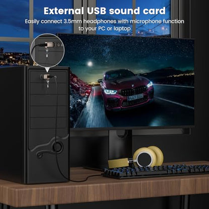 MOSWAG USB to 3.5mm Audio Jack Adapter 1 Count