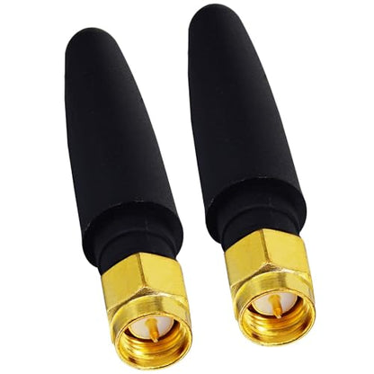 Boobrie 2-Pack 2.4GHz Mini WiFi Antenna 2dBi SMA Male Omni-Directional