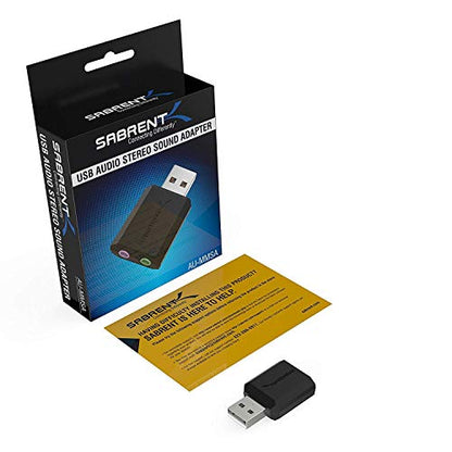 SABRENT 1.5" x 0.4" x 0.9" AU-MMSA 48 KHz 2 1 External-Sound-Card