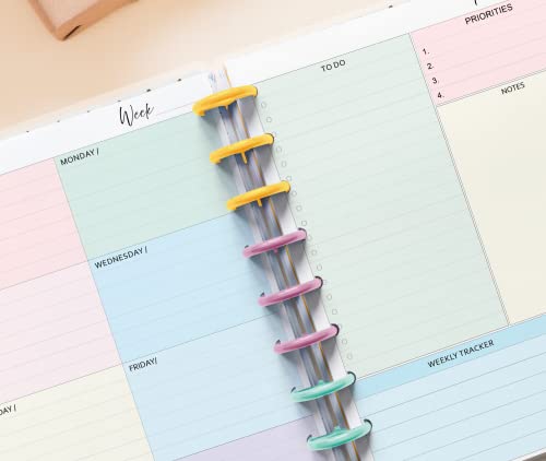 FeroniArt Undated Weekly Planner Inserts 8.5 x 11 inches Paper Format Day-to-Day Calendar Weekly Planner