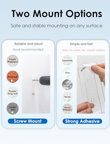 Haohaio Acrylic Laptop Wall Mount BJBZJ-01P - Clear - 2.3 x 1.26 x 7.7 in - Adjustable - 1.0 Count
