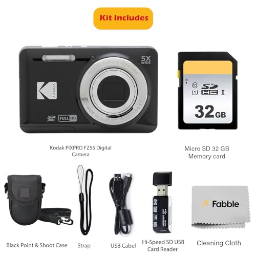 KODAK PIXPRO FZ55-K4 Compact Digital Camera 16MP 16:9 CMOS JPEG
