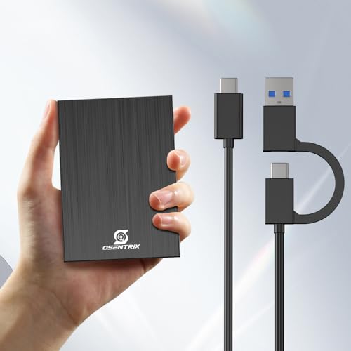 OSENTRiX 2TB O2-BK-2TB USB 3.0 External Hard Drive - 5400 RPM - 2.5-inch - Aluminum