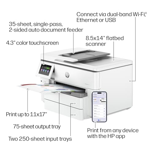HP OfficeJet Pro 9730 C2WH0A All-in-One Multifunction Color Inkjet Printer with Auto Duplex