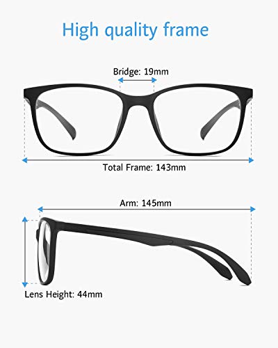 ANRRI Medium (Pack of 1) Model:AR0103 Prescription Eyewear Frames - Blue Light Blocking Eyewear