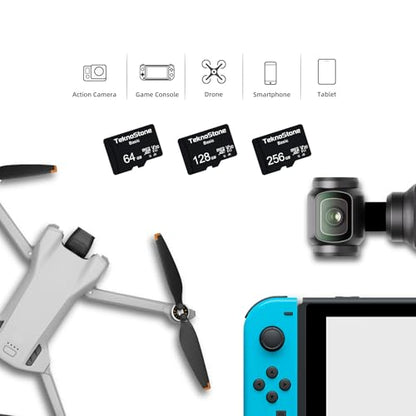Teknostone 64GB Micro SDXC Flash Memory Card UHS-I Class 10 90MB/s Read 50MB/s Write