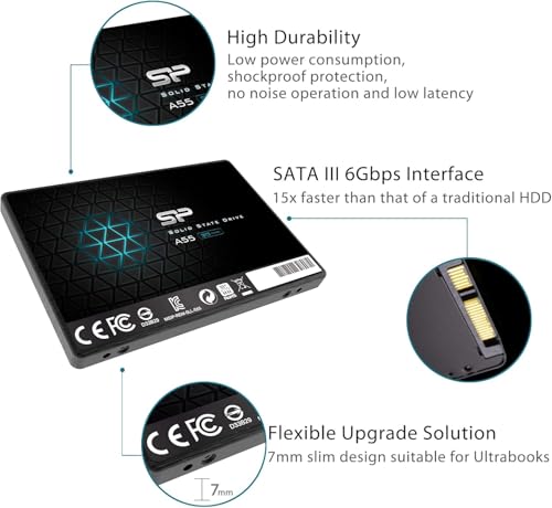 Silicon Power 1TB Solid State Drive SATA III 2.5" 7mm Model A55 Internal SSD