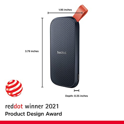 SanDisk 1TB SDSSDE30-1T00-G26 External SSD, USB 3.2 Gen 2, 800MB/s, 2.5"