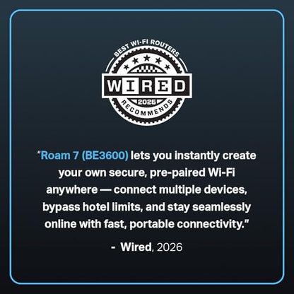 TP-Link TL-WR3602BE Travel Router | Dual-Band Wi-Fi 7 | 2882 Mbps | 2.5 Gbps WAN Port