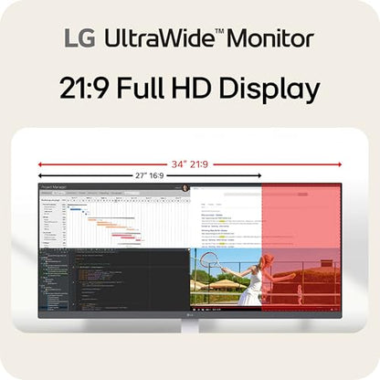 LG 34-inch 34U530A-W FHD 2560x1080 100Hz IPS Monitor