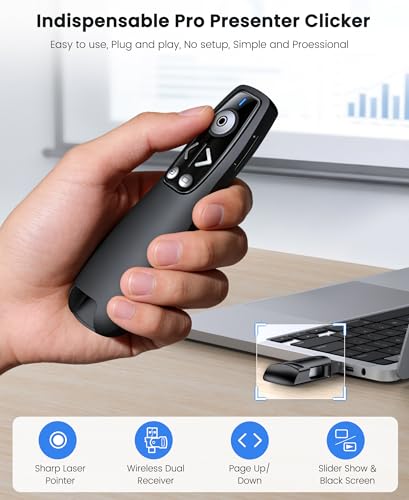 ELISWEEN 5.31" WP503 Wireless Presenter Remote