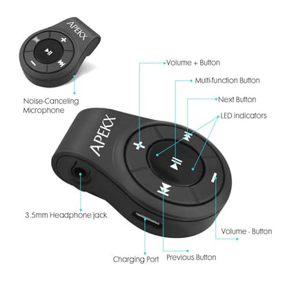APEKX Bluetooth Audio Adapter 4.1 EDR Compatible with IOS and Android