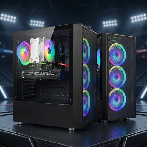 STGAubron Tower Computer ABR1722 AMD Ryzen 7 5700X up to 4.6GHz GeForce RTX 3050 6GB 16GB DDR4 1TB SSD 1920x1080