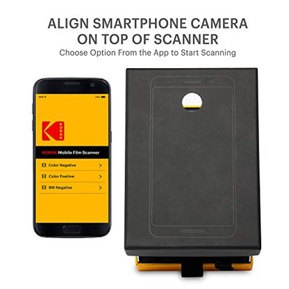 KODAK Mobile Film Scanner - CCD, USB, 1200 dpi, 24 bpp, 5.8"D x 4.25"W x 4.2"H, 249 Grams