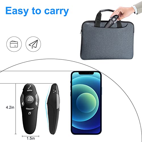CLIKBUTM Wireless Presentation Clicker WP08-R USB 1 Device 100 Feet Gray