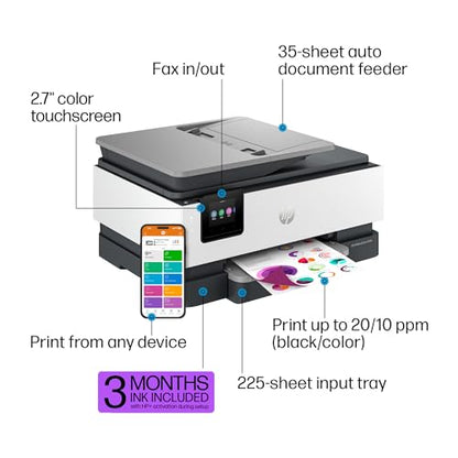 HP OfficeJet Pro 8135e All-in-One Printer, Color, 4800 x 1200 DPI, Automatic Duplex, Wireless