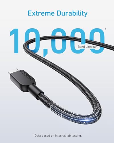 Anker 10FT A81C7 USB Type C Male-to-Male Cable 240W 12A