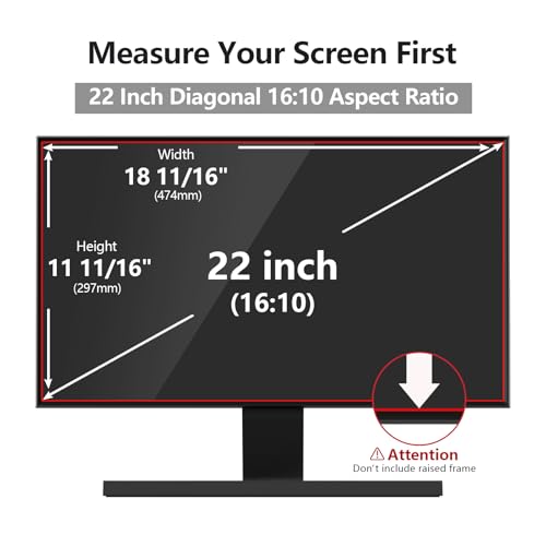 RedANGEL 22 Inch Privacy Screen Protector Model RedANGEL-22-SC Glossy Anti-Spy