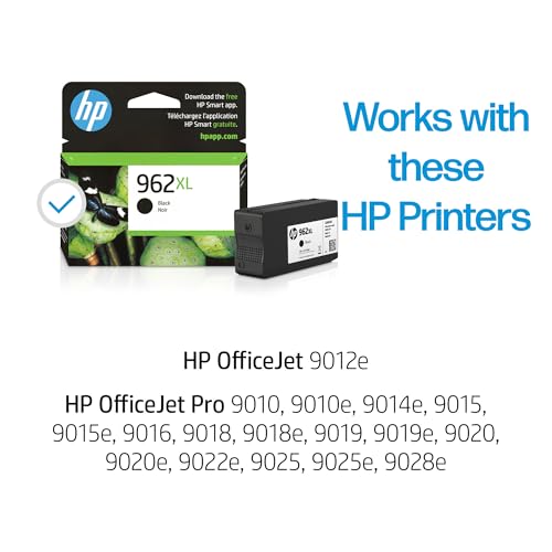 HP 962XL Black High Yield Ink Cartridge | Compatible with OfficeJet Series | 3JA03AN