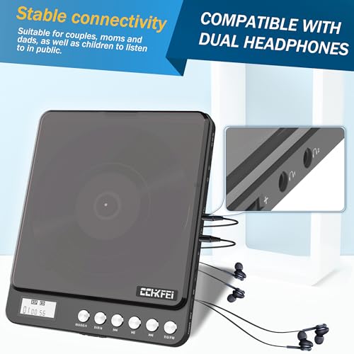 HOVOYNN Portable CD Player HOVOYNN-766 Bluetooth 5.0 2 Channels CD-R MP3 10 Hours Battery