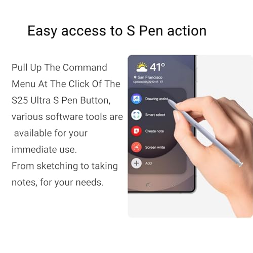 Qenw Stylus Pen for Galaxy S25 Ultra 4096 Levels Pressure Sensitivity Plastic Blue