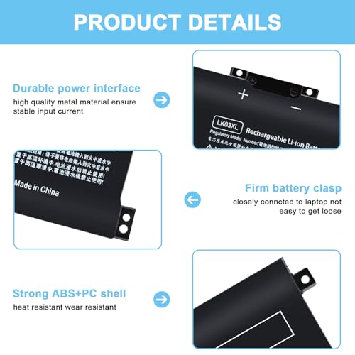 IEFUU 55.8 Wh LK03XL Lithium Ion Battery 11.55 Volts