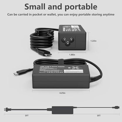 GKLSPL 65W DL65200325 USB Type C Laptop Charger - 240V - 110V