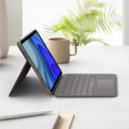 Logitech Folio Touch 11" Tablet Keyboard Case - 78 Keys - Smart Connector - ABS - Grey