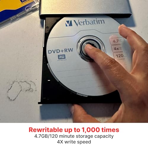 Verbatim 4.7GB 94834 Digital DVD Rewritable Media 120 Minutes 4x Silver