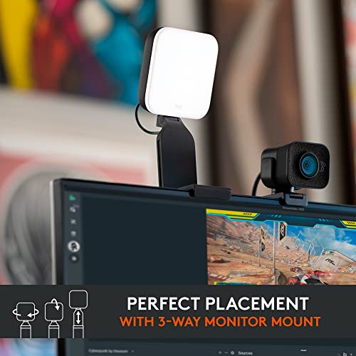Logitech 3.56" Litra Glow 1 Count Continuous Output Lighting