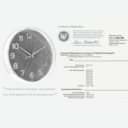 Roymnie 8 Inch Roymnie467 Analog Silent Clock Wall Mount Battery Powered Indoor