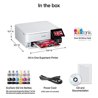 Epson EcoTank ET-8500 4800x1200 Inkjet Printer, All-in-One Photo Printer, Wireless, Color Output
