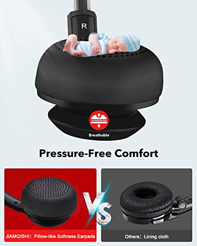 JIAMQISHI EH01 USB+3.5mm Wired Headset, 32 Ohm, Dynamic Driver, Touch Control, Active Noise Cancellation, Volume Control, Black