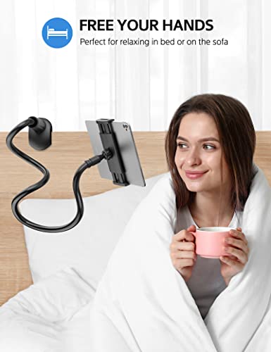SHAWE 80cm US-Gooseneck Tablet Holder Adjustable Tabletop Flexible Mount Black