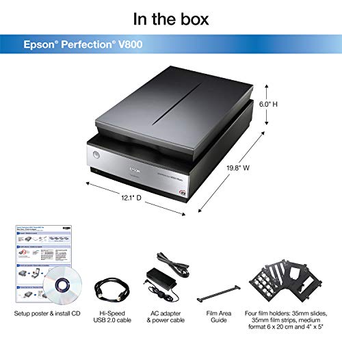 Epson 8.5" x 11" Perfection V800 Photo 9600 dpi Flatbed Scanner